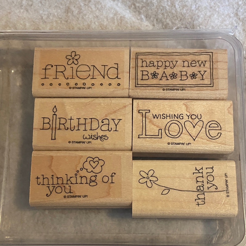 Stampin' Up! “For a Friend” Sentiment Wooden Stamp Collection